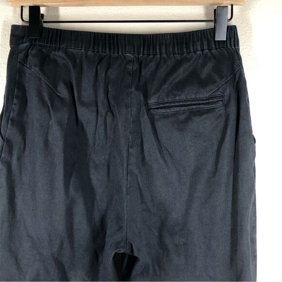 Gudrun Sjoden Black Linen Cotton Blend Tapered Trouser Pants Size Small - Picture 5 of 7